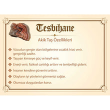 Load image into Gallery viewer, 925 Carat Silver King Tassel Round Cut Agate Natural Stone Prayer Beads