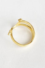 Load image into Gallery viewer, Women's Moon And Star Figure Gold Adjustable Ring