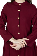 Load image into Gallery viewer, عباية عنابي اللون نسائية