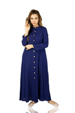 Load image into Gallery viewer, عباية بنفسجي بأزرار نسائية