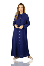 Load image into Gallery viewer, عباية بنفسجي بأزرار نسائية