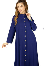 Load image into Gallery viewer, عباية بنفسجي بأزرار نسائية