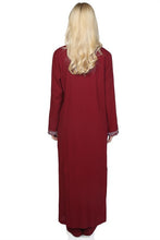 Load image into Gallery viewer, معطف كامل عنابي نسائي