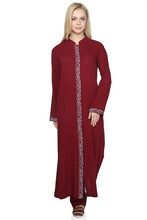 Load image into Gallery viewer, معطف كامل عنابي نسائي