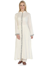 Load image into Gallery viewer, معطف كامل كريمي نسائي