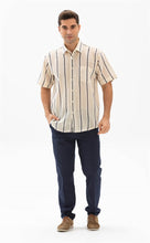 Load image into Gallery viewer, Men's Short Sleeves Striped Shirt