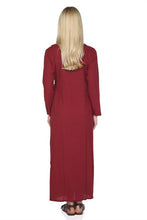 Load image into Gallery viewer, عباية عنابي مطرزة نسائي