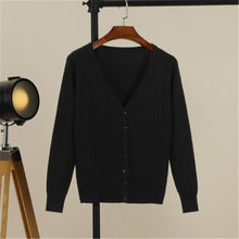 Load image into Gallery viewer, 2019 Autumn New Women Knitted Cardigan Fashion V-Neck Long Sleeve Solid Cardigan Sweater Single Button Casual Knit Coat PZ624