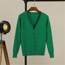 Load image into Gallery viewer, 2019 Autumn New Women Knitted Cardigan Fashion V-Neck Long Sleeve Solid Cardigan Sweater Single Button Casual Knit Coat PZ624