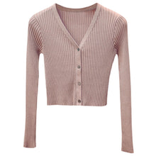 Load image into Gallery viewer, Korean Fashion Spring Newly Patchwork Sweaters Women Cardigans 2020 Slim Ladies Knitted Sweater Long Sleeve Buttons Sweater 1540