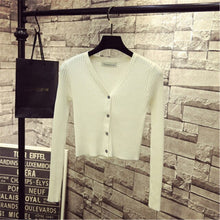 Load image into Gallery viewer, Korean Fashion Spring Newly Patchwork Sweaters Women Cardigans 2020 Slim Ladies Knitted Sweater Long Sleeve Buttons Sweater 1540