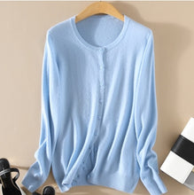 Load image into Gallery viewer, Cashmere Sweater Women Knitted Crochet Coat Female Jumper Pull Femme Hiver Jersey Casual Streetwear Single Breasted Cardigans
