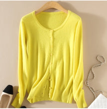 Load image into Gallery viewer, Cashmere Sweater Women Knitted Crochet Coat Female Jumper Pull Femme Hiver Jersey Casual Streetwear Single Breasted Cardigans