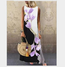Load image into Gallery viewer, Sundress Women Summer Dress 2020 Printing Sexy Dress Midi Plus Size Casual Linen Loose Sleeveless printed Long Maxi Dress