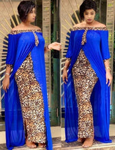 Load image into Gallery viewer, Mr Hunkle Leopard Loose Bodycon Fashion outdoor WomenMaxi Dress Leisure Patchwork Strapless Sexy Ethnic Style African vestidos