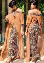 Load image into Gallery viewer, Mr Hunkle Leopard Loose Bodycon Fashion outdoor WomenMaxi Dress Leisure Patchwork Strapless Sexy Ethnic Style African vestidos