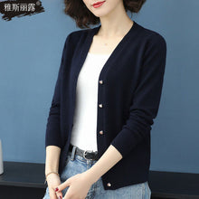 Load image into Gallery viewer, New Spring 2020 Women Knitted Cardigan Sweater Casual Single Breasted Coat Female Thin Knitted Jacket Elegant Pink Yellow