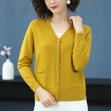 Load image into Gallery viewer, New Spring 2020 Women Knitted Cardigan Sweater Casual Single Breasted Coat Female Thin Knitted Jacket Elegant Pink Yellow