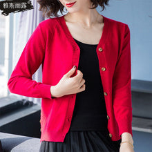 Load image into Gallery viewer, New Spring 2020 Women Knitted Cardigan Sweater Casual Single Breasted Coat Female Thin Knitted Jacket Elegant Pink Yellow