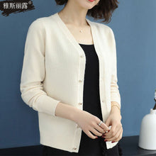 Load image into Gallery viewer, New Spring 2020 Women Knitted Cardigan Sweater Casual Single Breasted Coat Female Thin Knitted Jacket Elegant Pink Yellow