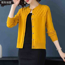 Load image into Gallery viewer, New Spring 2020 Women Knitted Cardigan Sweater Casual Single Breasted Coat Female Thin Knitted Jacket Elegant Pink Yellow