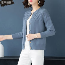 Load image into Gallery viewer, New Spring 2020 Women Knitted Cardigan Sweater Casual Single Breasted Coat Female Thin Knitted Jacket Elegant Pink Yellow