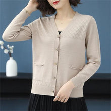 Load image into Gallery viewer, New Spring 2020 Women Knitted Cardigan Sweater Casual Single Breasted Coat Female Thin Knitted Jacket Elegant Pink Yellow
