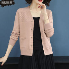Load image into Gallery viewer, New Spring 2020 Women Knitted Cardigan Sweater Casual Single Breasted Coat Female Thin Knitted Jacket Elegant Pink Yellow
