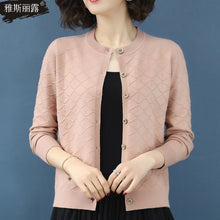 Load image into Gallery viewer, New Spring 2020 Women Knitted Cardigan Sweater Casual Single Breasted Coat Female Thin Knitted Jacket Elegant Pink Yellow