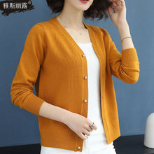 Load image into Gallery viewer, New Spring 2020 Women Knitted Cardigan Sweater Casual Single Breasted Coat Female Thin Knitted Jacket Elegant Pink Yellow