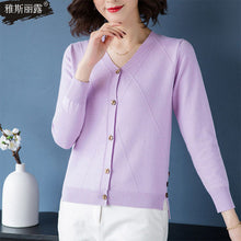 Load image into Gallery viewer, New Spring 2020 Women Knitted Cardigan Sweater Casual Single Breasted Coat Female Thin Knitted Jacket Elegant Pink Yellow