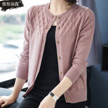 Load image into Gallery viewer, New Spring 2020 Women Knitted Cardigan Sweater Casual Single Breasted Coat Female Thin Knitted Jacket Elegant Pink Yellow