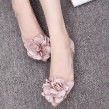 Load image into Gallery viewer, Woman Transparent Flower Leisure Ballerina Shallow Casual Shoes
