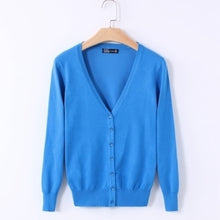 Load image into Gallery viewer, AYUNSUE Women's Cardigan Knitted Sweater Long Sleeve Crochet Female Cardigan With Buttons Short Sweater Women Cardigans WXF246