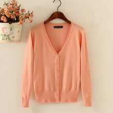 Load image into Gallery viewer, AYUNSUE Women's Cardigan Knitted Sweater Long Sleeve Crochet Female Cardigan With Buttons Short Sweater Women Cardigans WXF246