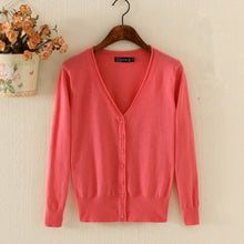 Load image into Gallery viewer, AYUNSUE Women's Cardigan Knitted Sweater Long Sleeve Crochet Female Cardigan With Buttons Short Sweater Women Cardigans WXF246