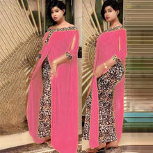 Load image into Gallery viewer, Mr Hunkle Leopard Loose Bodycon Fashion outdoor WomenMaxi Dress Leisure Patchwork Strapless Sexy Ethnic Style African vestidos