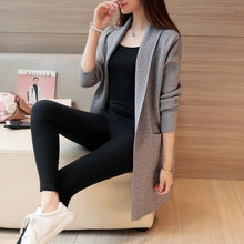 Load image into Gallery viewer, Women Long Cardigan Casual Sweater Knitted for Women Jacket Tops