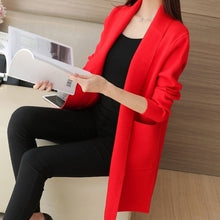 Load image into Gallery viewer, Women Long Cardigan Casual Sweater Knitted for Women Jacket Tops