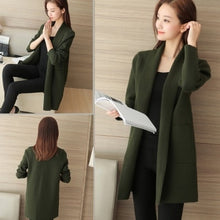 Load image into Gallery viewer, Women Long Cardigan Casual Sweater Knitted for Women Jacket Tops