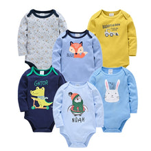 Load image into Gallery viewer, Kavkas Baby Boys Girls Bodysuit 6 PCS 3 PCS Long Sleeve 100% Cotton Baby Clothes 0-12 months Newborn body bebe Jumpsuit Clothing