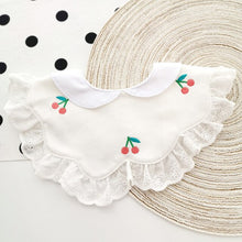 Load image into Gallery viewer, Ins Korean Baby Bib Princess Style Sweet Lace Fake Collar Thickened Cotton Bibs Soliva Towel Spit Cloths Children Products