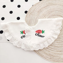 Load image into Gallery viewer, Ins Korean Baby Bib Princess Style Sweet Lace Fake Collar Thickened Cotton Bibs Soliva Towel Spit Cloths Children Products