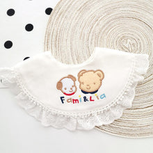 Load image into Gallery viewer, Ins Korean Baby Bib Princess Style Sweet Lace Fake Collar Thickened Cotton Bibs Soliva Towel Spit Cloths Children Products
