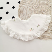 Load image into Gallery viewer, Ins Korean Baby Bib Princess Style Sweet Lace Fake Collar Thickened Cotton Bibs Soliva Towel Spit Cloths Children Products