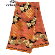 Load image into Gallery viewer, 2021 African Muslim Women Turban Embroidery Soft Cotton 3 Color Matching Dubai Cotton Scarf Islamic Pray Cotton Shawls EC504