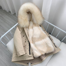 Load image into Gallery viewer, Boys Girls Fur Jacket Parkas Winter Faux Fur Liner Coat Children's Outerwear Imitation Fox Fur Hood Girls Jackets Coats TZ127