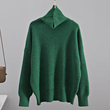 Load image into Gallery viewer, MASTGOU Basic Turtleneck Women Sweaters Oversized Cashmere Pullover Sweater Korean Fashion Knitted Ribbed Jumper Top Long Sleeve