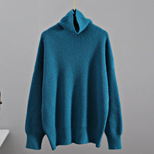 Load image into Gallery viewer, MASTGOU Basic Turtleneck Women Sweaters Oversized Cashmere Pullover Sweater Korean Fashion Knitted Ribbed Jumper Top Long Sleeve