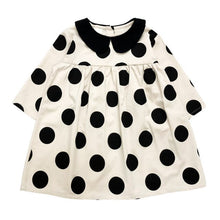 Load image into Gallery viewer, Kids Dresses For Girls Autumn New Toddler Clothes Korea Girls Dresses Polka Dot Peter Pan Collar Baby Children'S Clothing